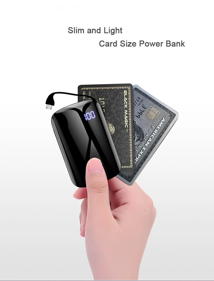 Power Bank Mini 10000mAh USB 2.1A Output Compact External Battery Portable Charger for Mobile Phone - ANKUX.COM