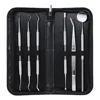Stainless Steel Dental Tool Dental Explorers Mirror Waxing Carving Kit Dentistry Instrument