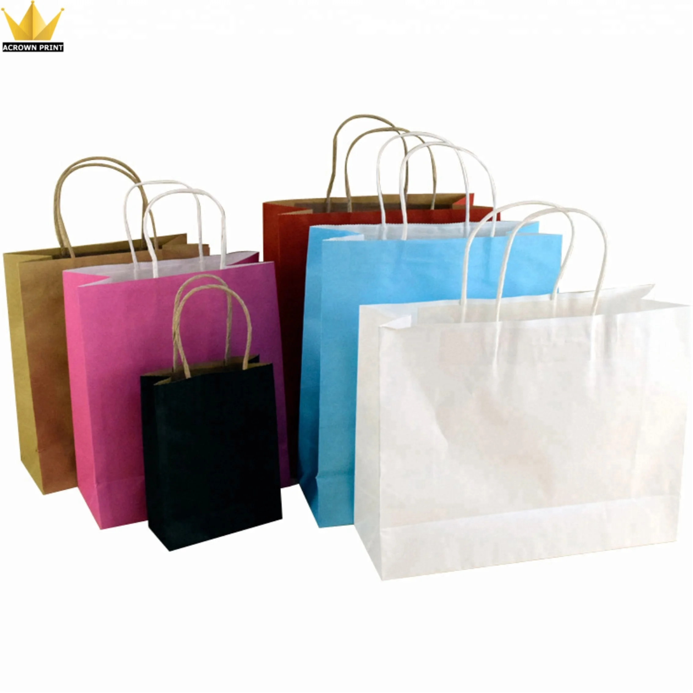 Custom Print Free Design Gift Bag Craft Paper Bags With Your Own Logo ...