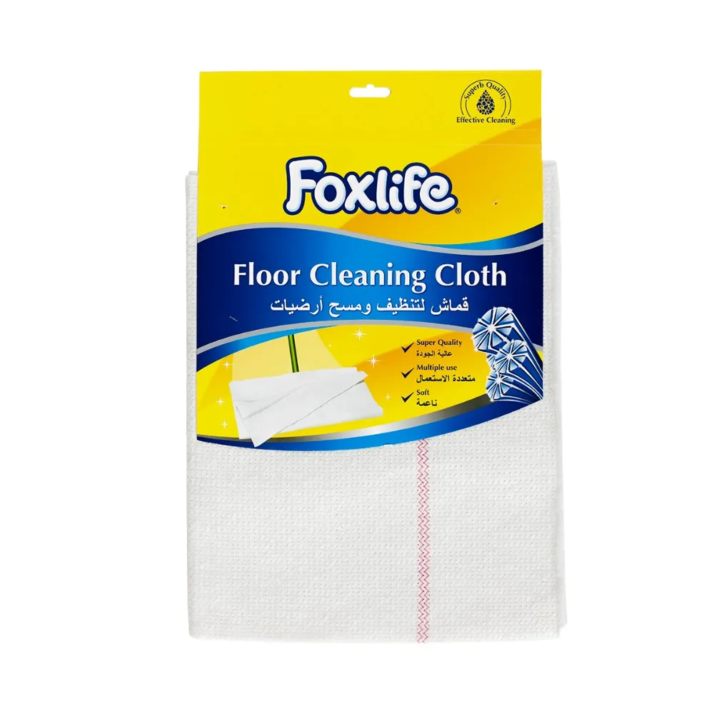 Foxlife High quality Pure Recycled Cotton Soft Floor Cleaning Cloth using by hand or wrap over floor wiper or mop plates 50*65cm