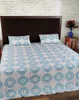 Latest Design Jaipuri Floral Print Cotton 2 Pillow Cover King Size Flat Bedsheet