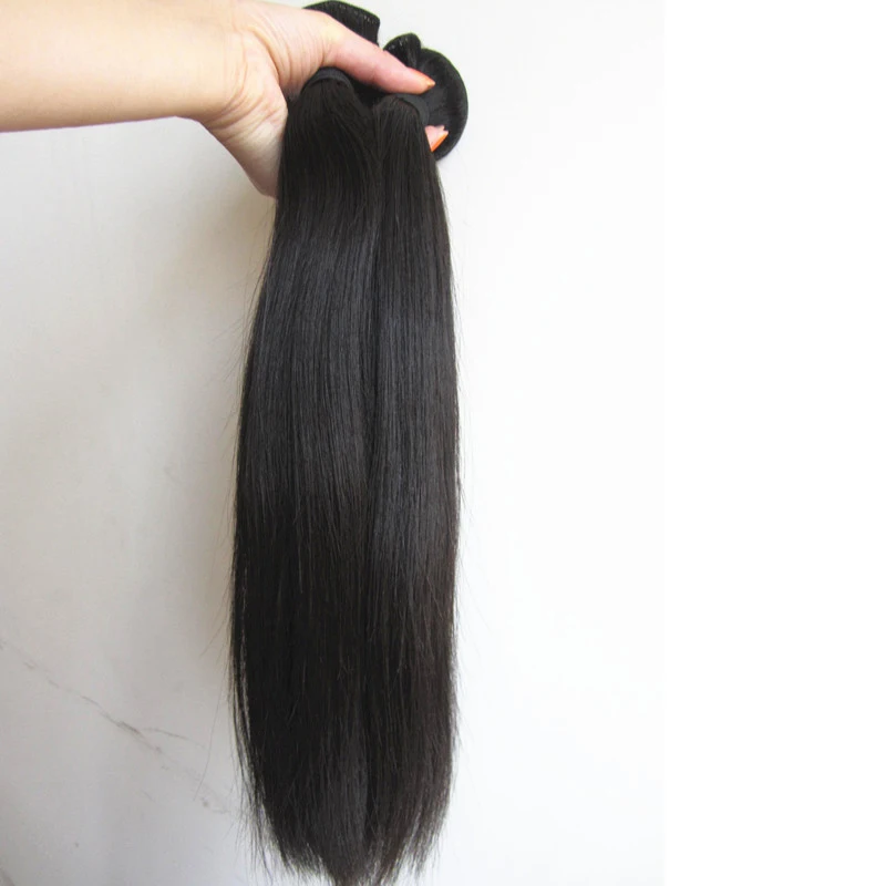 

Overnight Shipping 9A Unprocessed silky straight raw virgin brazilian hair, Natural black