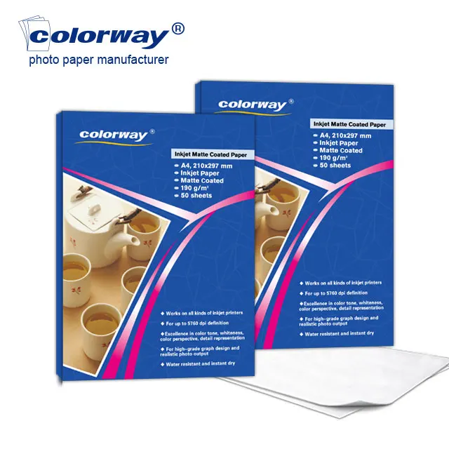 Colorway Inkjet Paper A4 Matte Coated Inkjet Photo Paper 135gsm - Buy ...