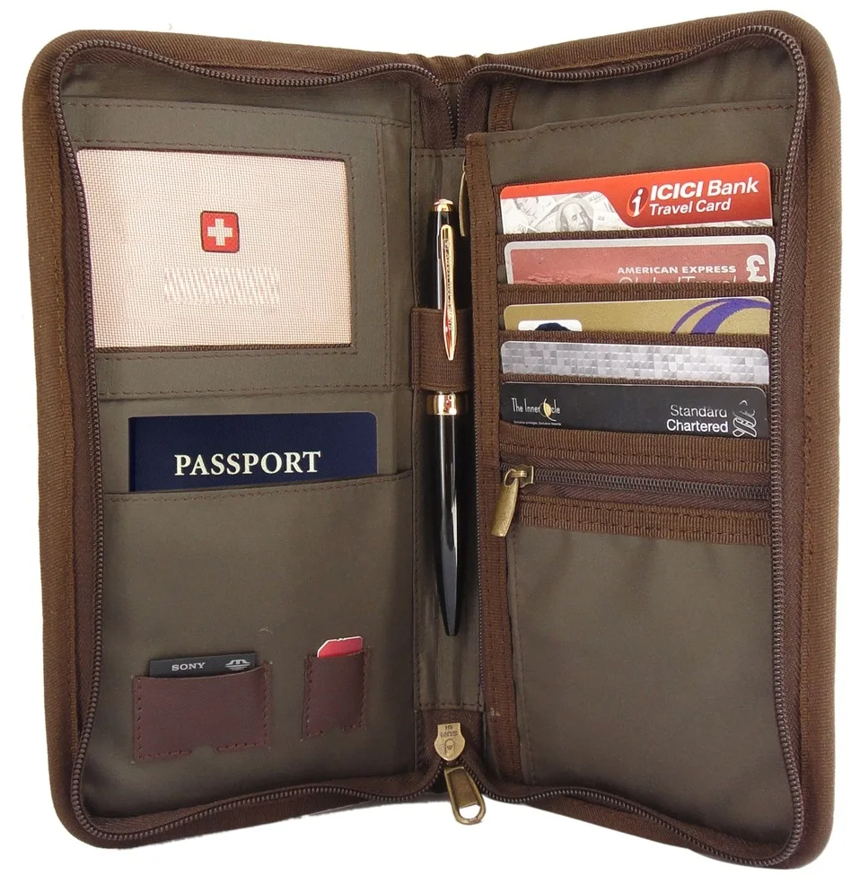 Hot Selling Imitation Leather Travel Wallet For Air Tickets & Passport