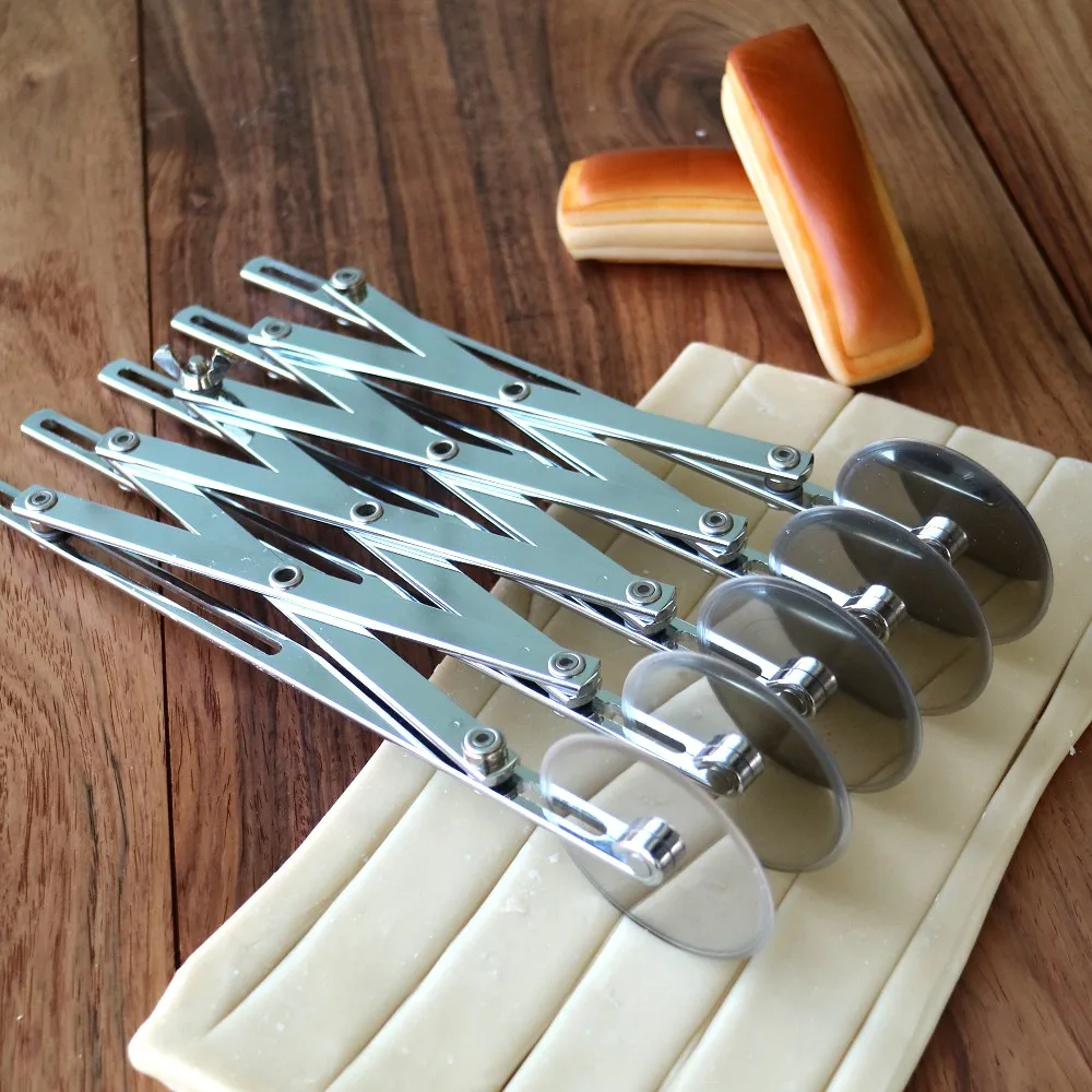 Baking Supplies Stainless Steel 5 Blades Expandable Dough Cutters Buy