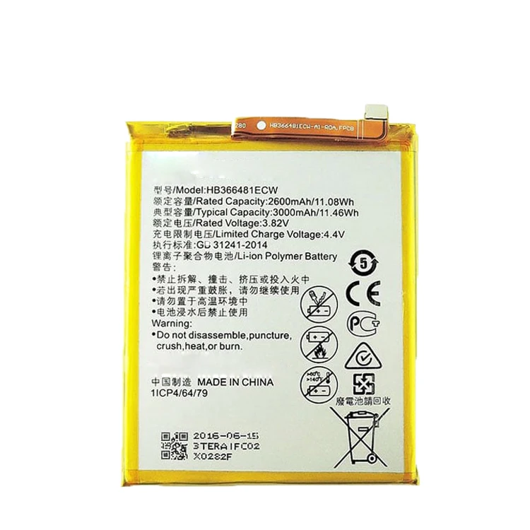 

Free Tools Factory Original Phone HB366481ECW Battery For Huawei Honor 8 P9 P8 lite 2017 Nove Replacement Li-ion Battery