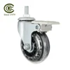 CCE Caster 2.5 Inch M8 Threaded Stem PVC Caster Silent Wheels