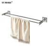 bathroom stainless steel wall mounted hangers towel hanging aluminum double bar hang traditional towel rack