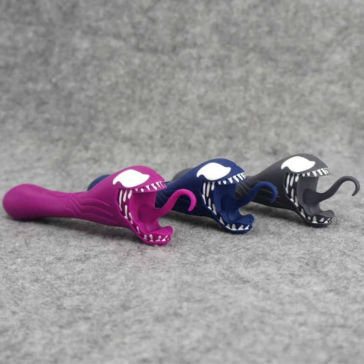 

Unbreakable Glass Animal Smoking Pipe Venom Glass Spoon Pipes Food-grade Silicone Smoking Pipes