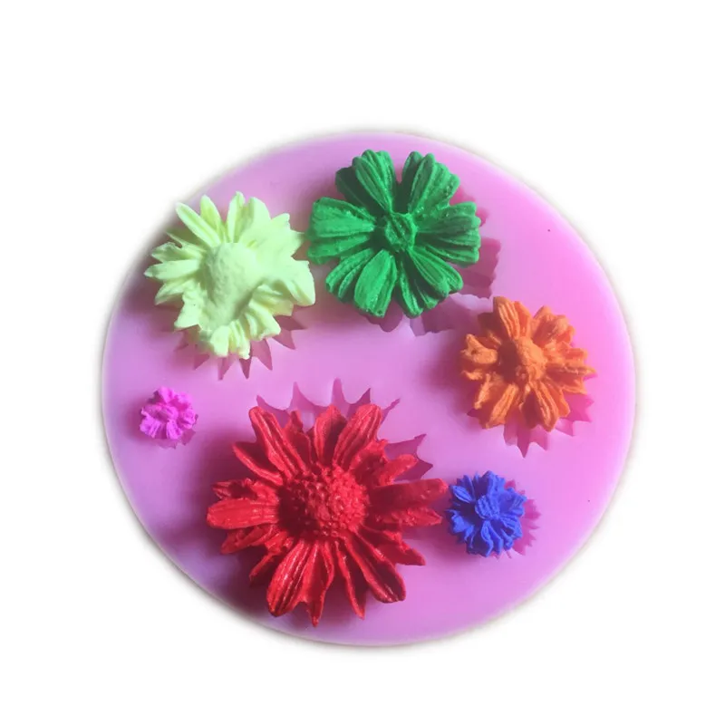

3D Flower Silicone Molds Fondant Craft Cake Candy Chocolate Sugarcraft Ice Pastry Baking Tool Mould