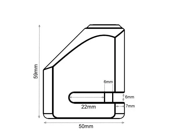 
Heavy duty alloy steel motorcycle lock 