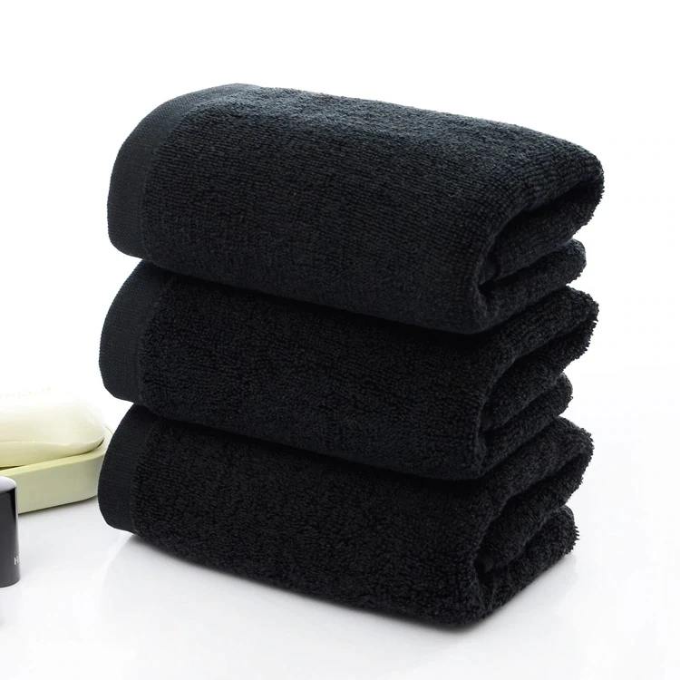 Cotton Bleach Proof Spa & Salon Hand Towel Safe Vat Dyed Black