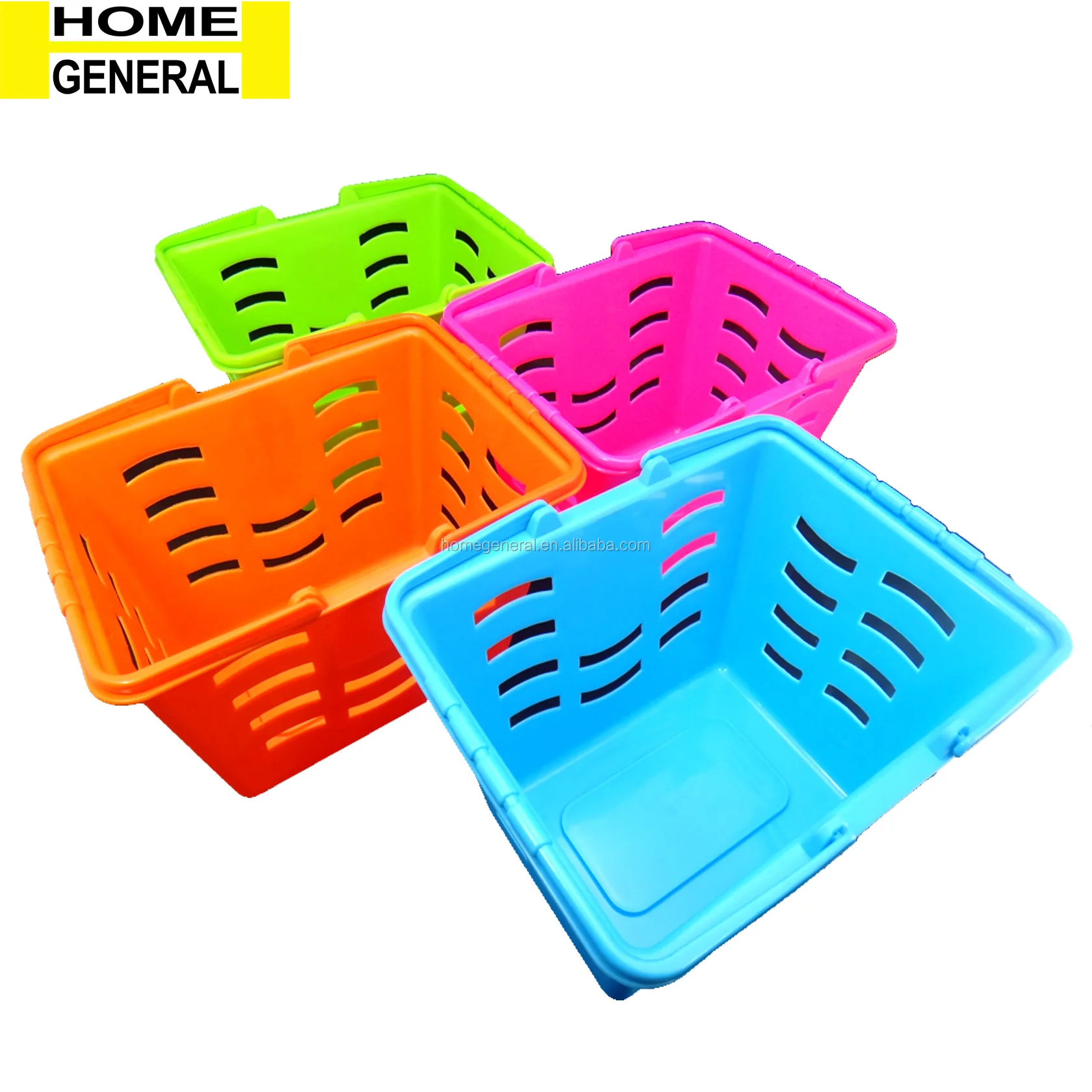 Basket General Plastic Baskets With Handle Pp Rectangular Plastic