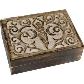 carved wooden box