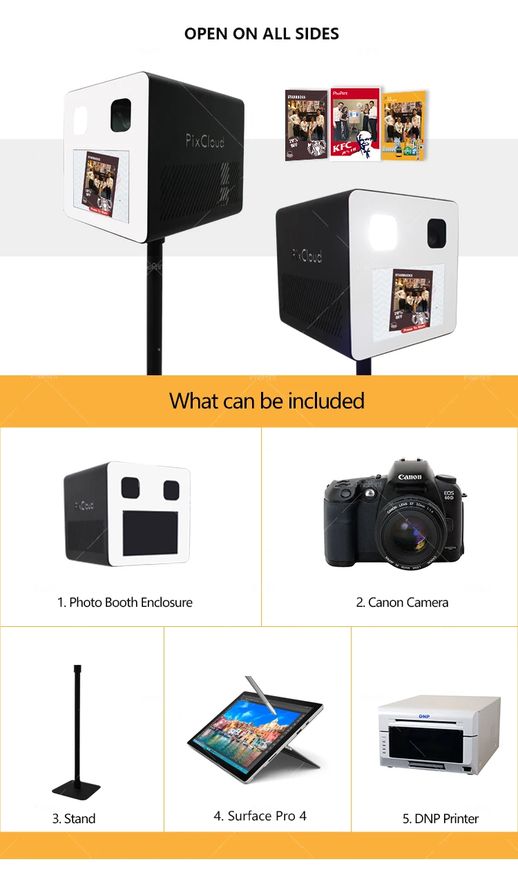 2018 Popular New Design 12.2inch Tablet Pro Photo Booth With Metal