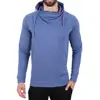 2018 Hot sale Men's solid color sweatshirts with customize draw strings / Best quality new style cotton fleece hoodie