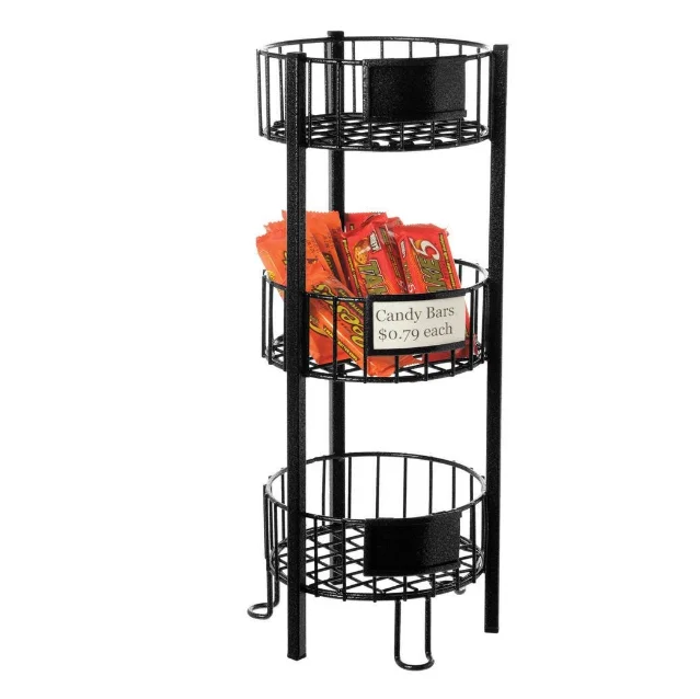 3 Tier Round Basket Candy Display Rack Buy Candy Display Rack,Candy