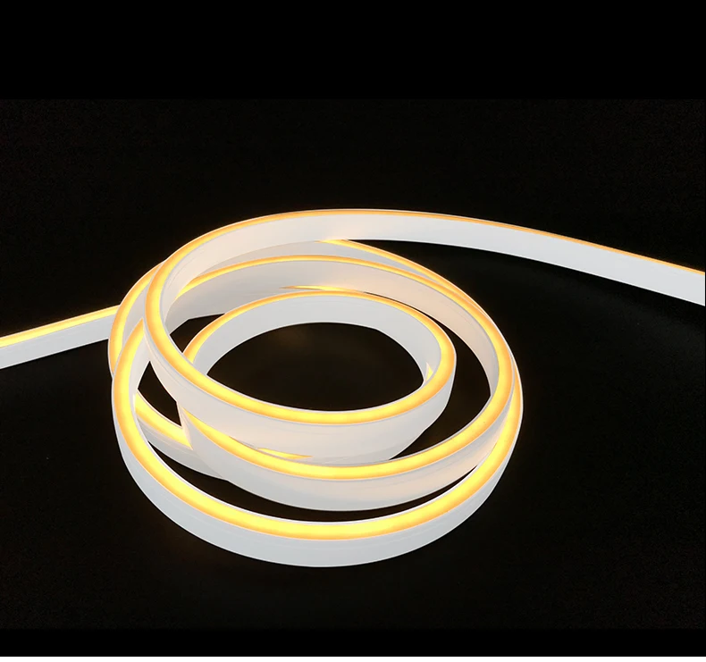 shine decor Led Neon Lights dimmable 3000K Warm White Rope Lights Update Waterproof 2835 120Leds/M, 50ft, 12v