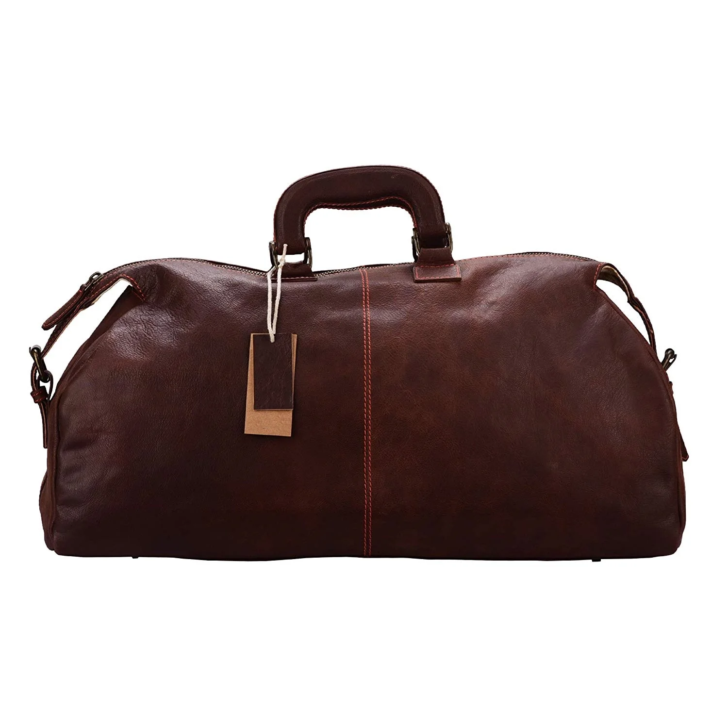 brown leather weekend bag