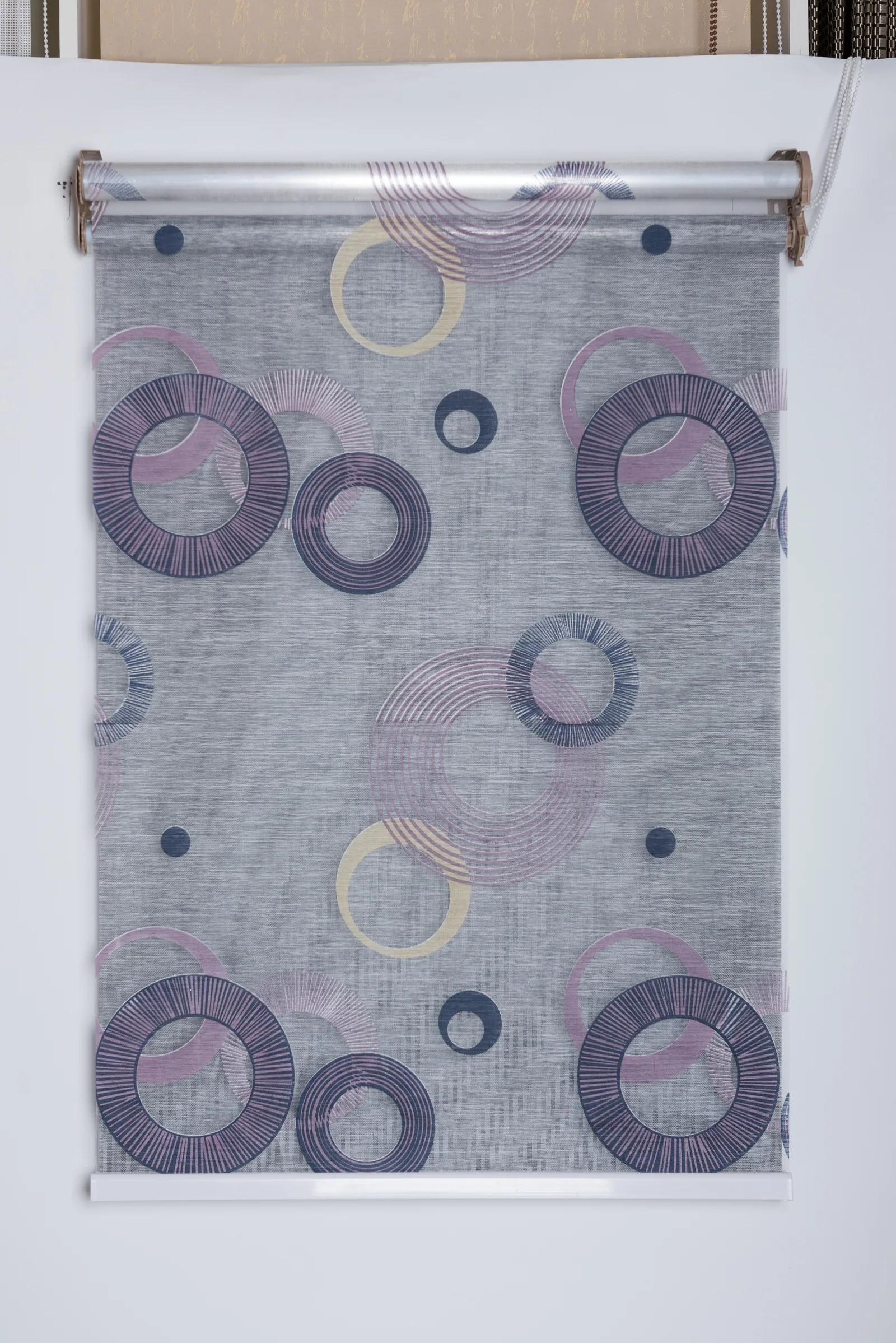 
dual sheer blinds day night window curtain fabric roman roller blinds 