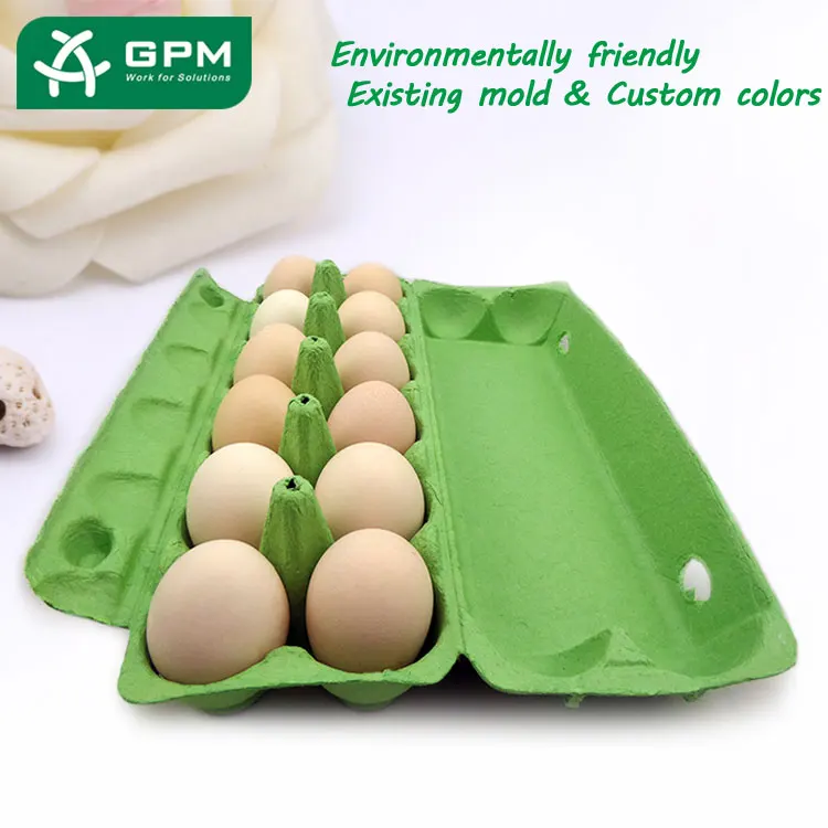 Caja De Cartón Biodegradable Para Huevos,12 Cajas De Cartón Para Huevos