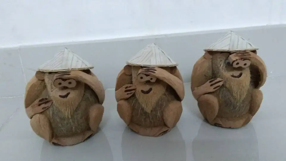 Coconut Craft Monkey/ Coconut Handicraft (ms.sandy 84587176063 Whatsapp ...