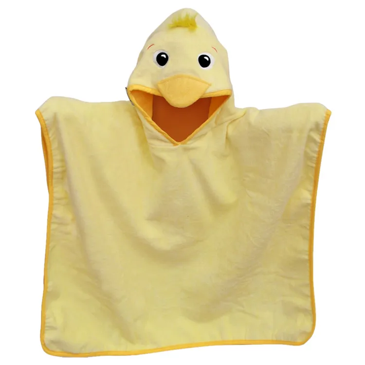 100 Cotton Terry Cloth Kids Animal Hooded Poncho Towel Buy Poncho