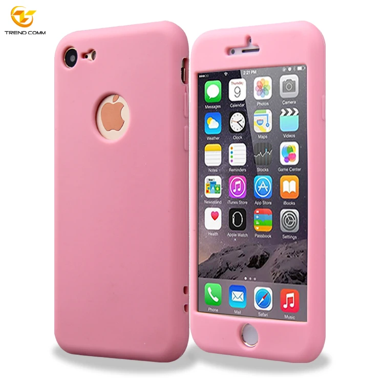 

2021 Hot Selling Pink Original Soft Silicon Cell Phone Cases Logo For iPhone 7