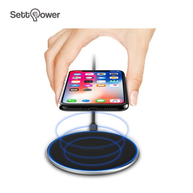 

Settpower 2019 new product Trending 10W Fast Ultra Thin Universal Wireless Charger