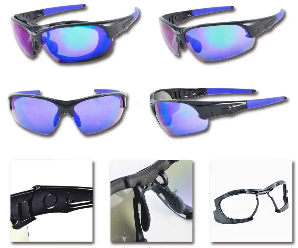 Blue Light Sport Eyewear Rx Eye Glasses Anti Reflective Uv400 Sports