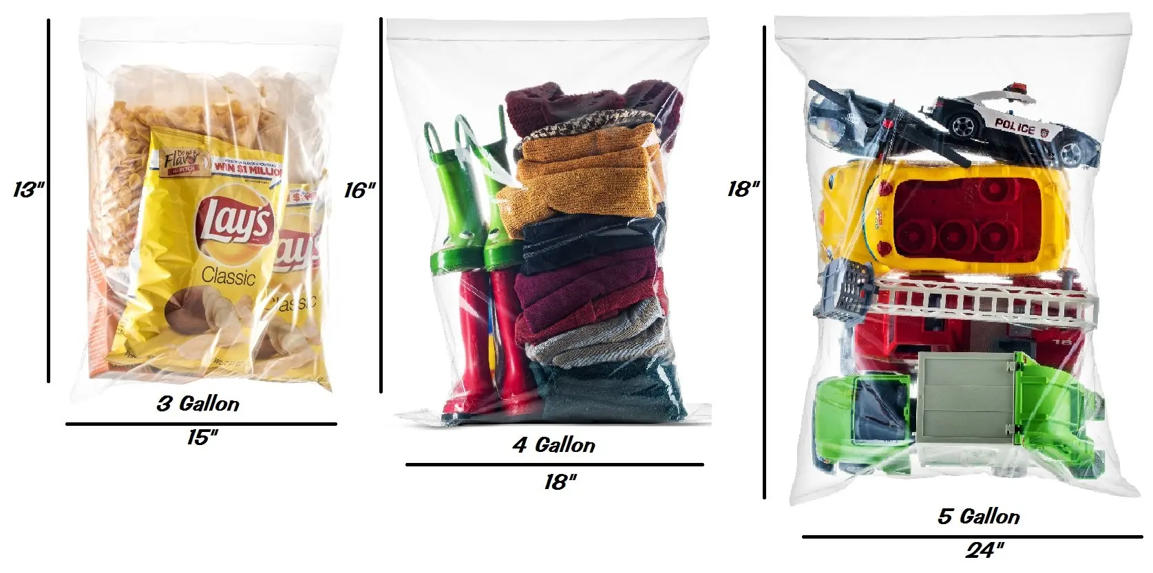 20 Count Regular Roaster Storage Ziplock Bag 16 x 18 4 Gallon Large /& Strong Clear Ziplock Bags Pack of 20