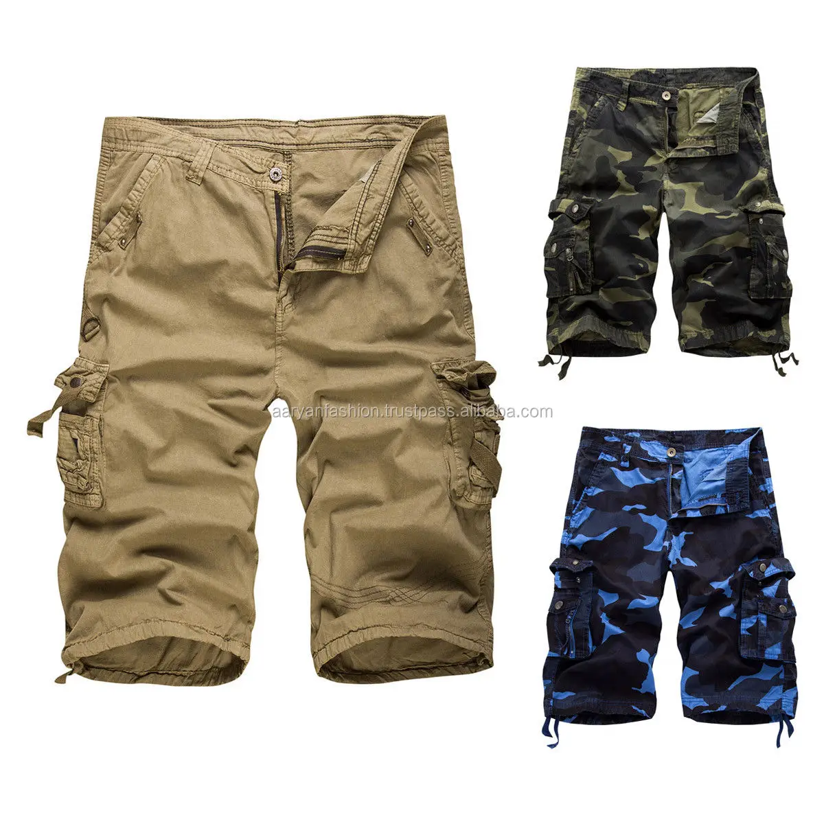Heavy Washed Cargo Shortcargo Shorts; Mens Fashion Short; Mens Cargo