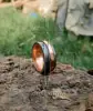 CUSTOM HANDMADE DAMASCUS RINGS- DAMASCUS STEEL RING COPPER INLAY DR-0014
