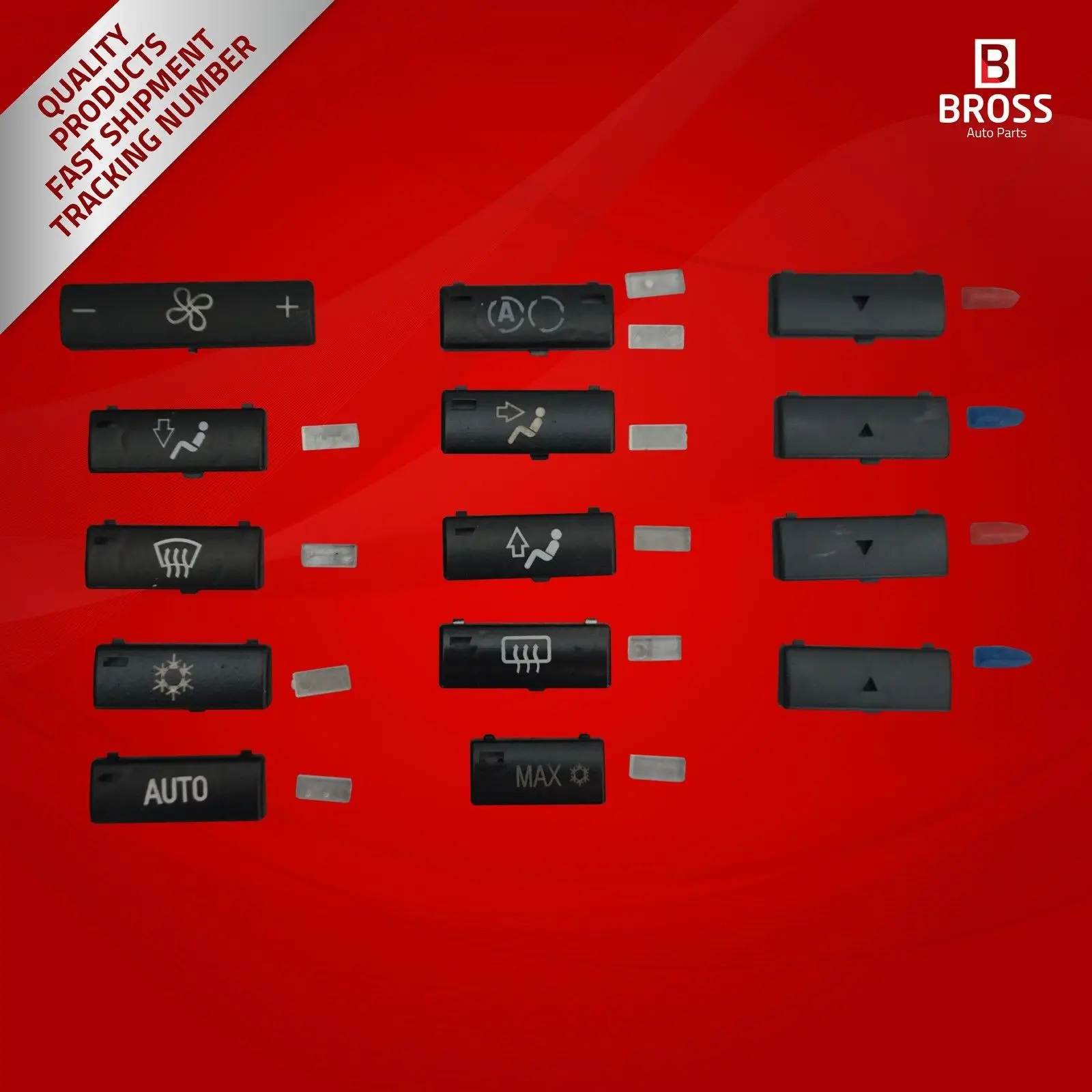 Ensemble Boutons De Contrôle Climatisation Pour BMW E39, X5 E53 – Compatible 520, Référence OEM 64 11 6972163