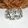 Impressive Design OM Shape White Plain Silver 925 Sterling Silver Ring, Silver Jewelry Exporter, Silver Jewelry Manufacturer
