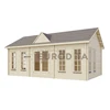 Top Quality Prefab Wooden Log Cabin Clock House 4000x5500 mm