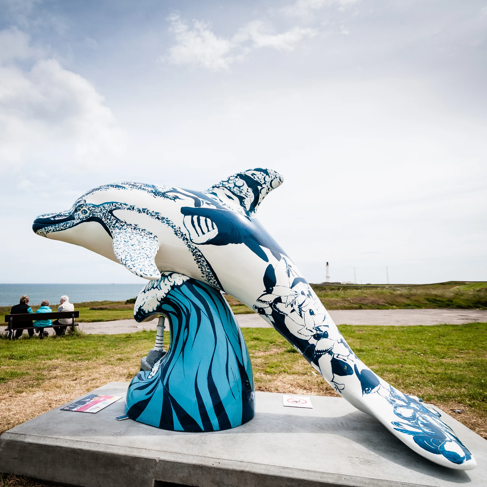 Beautiful Street Decoration Fiberglass Blue Dolphin Sculpture - Buy