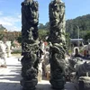 High quality Wholesale Price Hand Carved Greek Black White Marble Column With Dragon Decoration