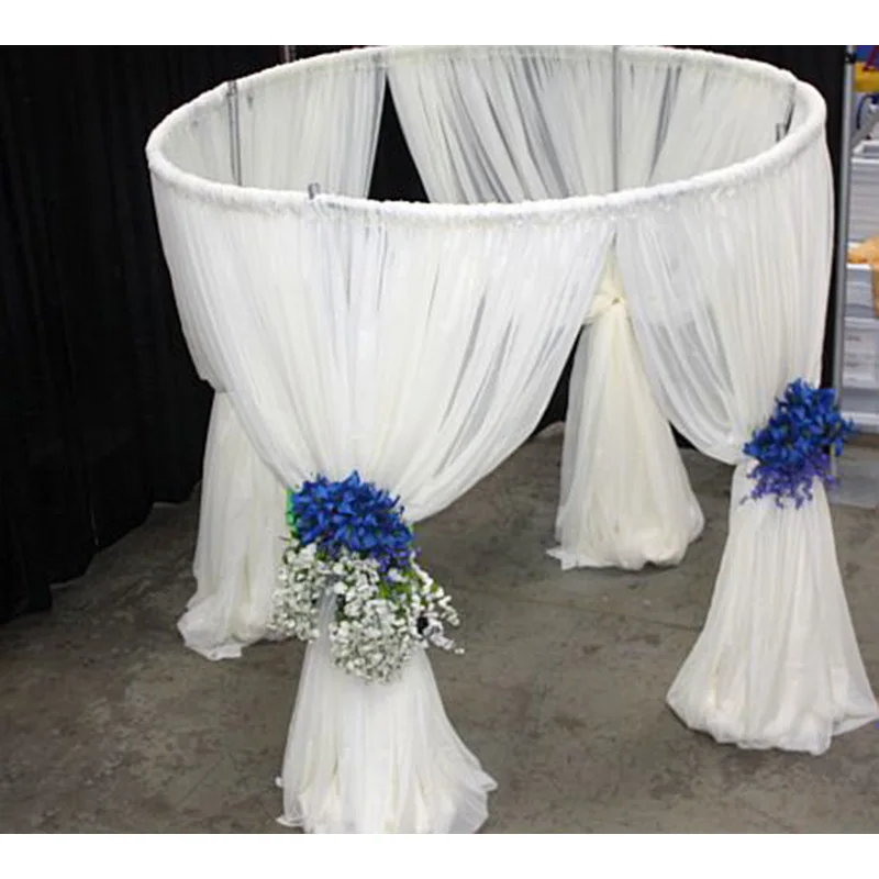 Rk Factory Circle Curved Pipe And Drape Gold Drapes Wedding Mandap