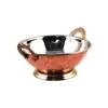 large Copperpressed clear glass punch serving bowl