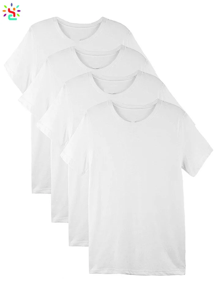 White T Shirts In Bulk Plain T Shirt Men Shirt Short Sleeve Tee Cotton ...