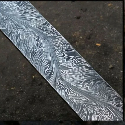 
Handmade Damascus Steel Billets Snake Feather Pattern for Knives Making 