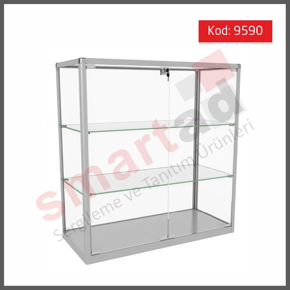 Modern Glass Display Square Showcase,Aluminum Profiled Glass
