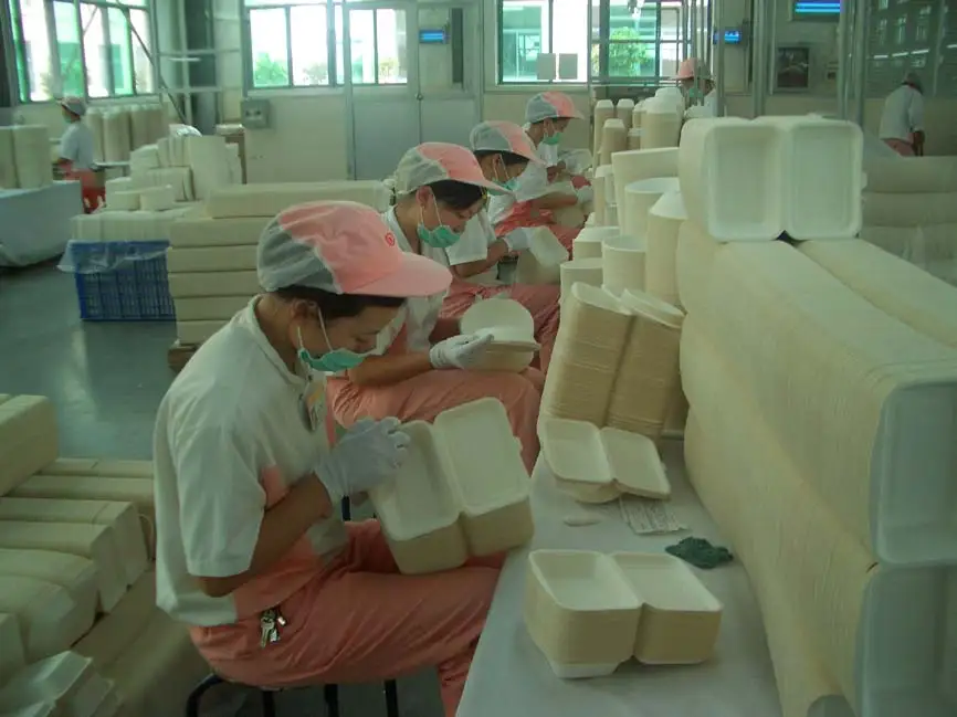 Inspection for the bagasse tableware