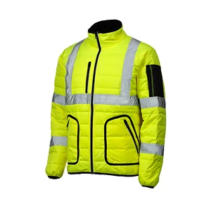 Factory customize good quality reflective stripe cheaper worker wear Men's winter work wear hi vis jacket Factory customize good quality reflective stripe cheaper worker wear Men's winter work wear hi vis jacket