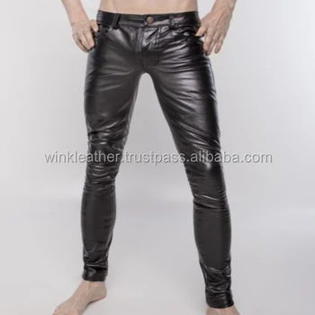mens leather pants skinny