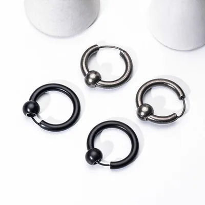 

Craft Wolf Jewelry Ear Rings 2019 Stud Earrings for Women Men, Black,steel