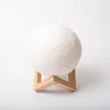2018 Hot selling Creative Touching 3D LED Moon Light Lamp with wood holder