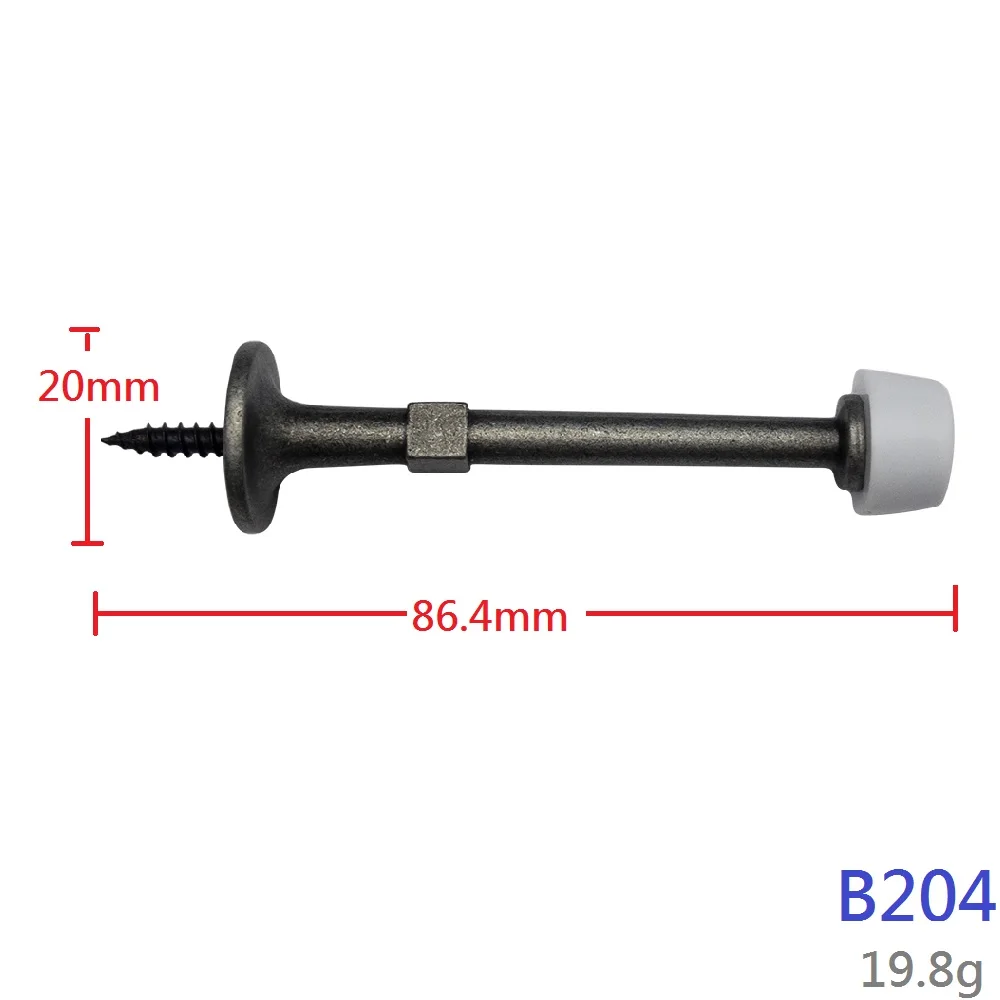 Metal Solid Rigid 3 inch Black Door Stopper