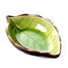 Kitchen Multi-Purpose Leaf Shaped Ceramic Small Seasoning Dish